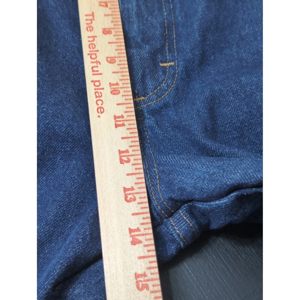 RUSTLER Men's Size 42x30 Blue Jeans 100% Cotton Denim Pants 5 Pockets Zipper Fly
